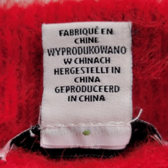 Sincerely Jules Red Cropped Cardigan Sweater w/Large Rhinestone Buttons | Size S - Picture 5 of 7